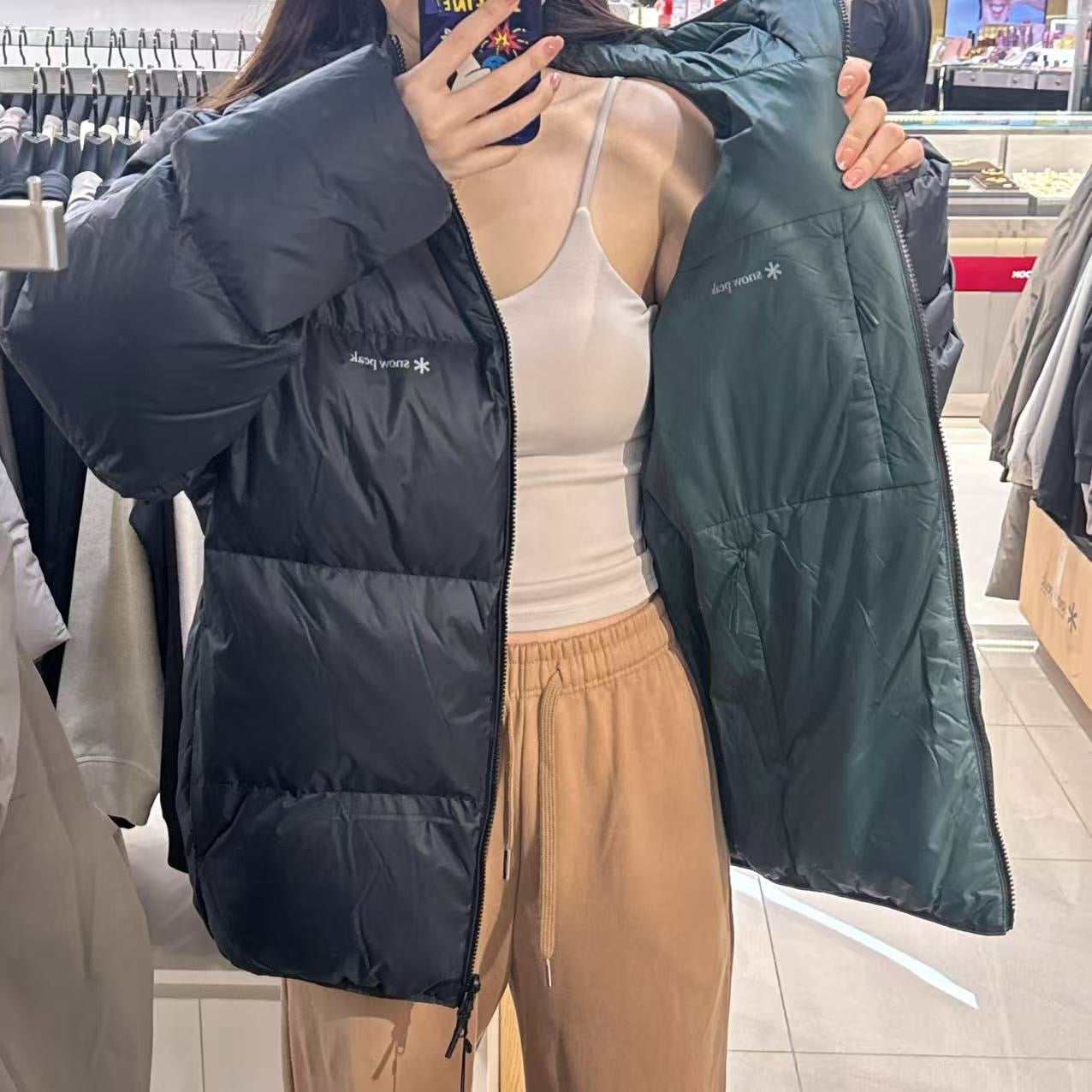 韓國 Snowpeak 男女同款 Airnova Pertex Reversible Hooded Heavy Down Jacket 雙面款 (鴨絨)【SN059】