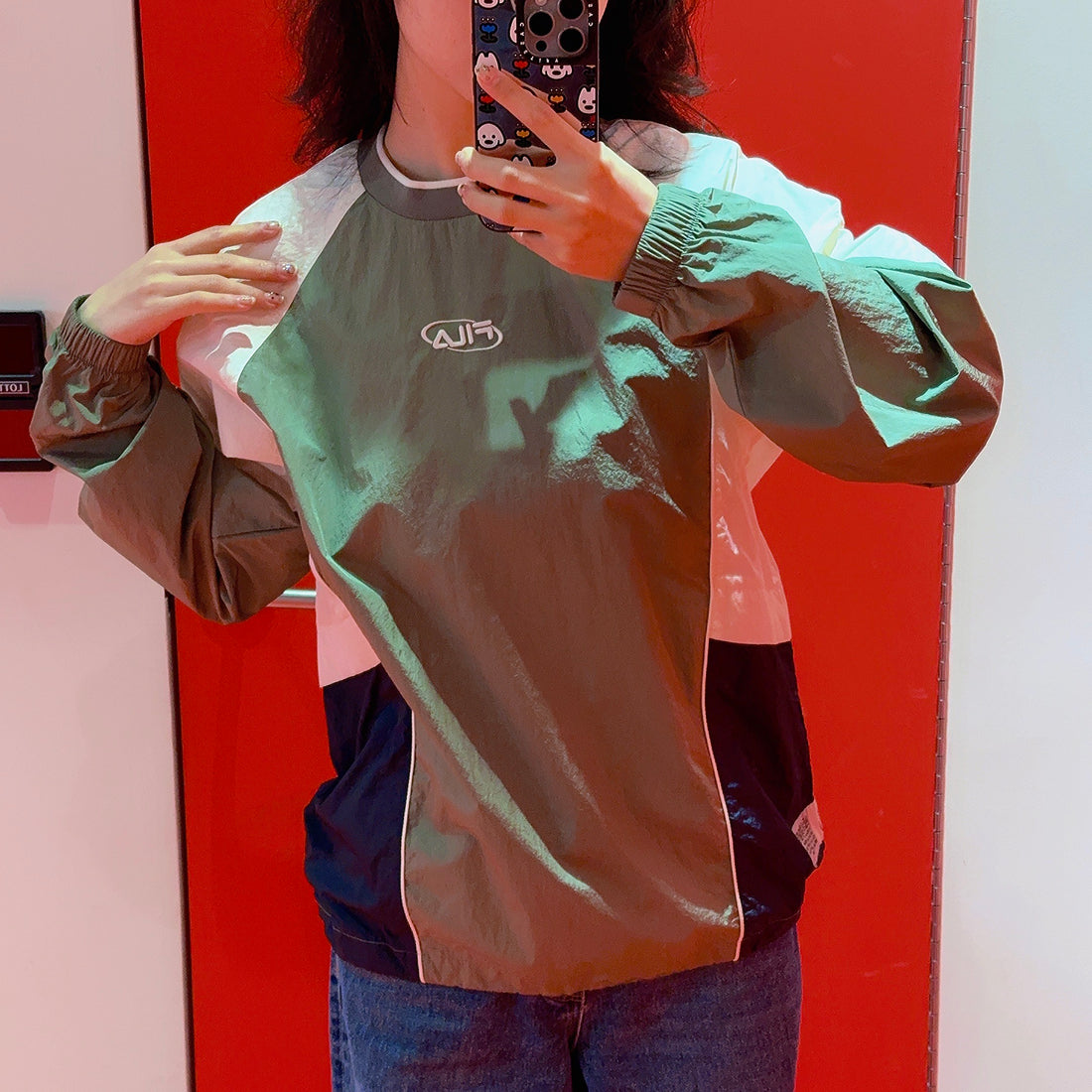 韓國 FILA Color Block Woven T-shirt【FA254】