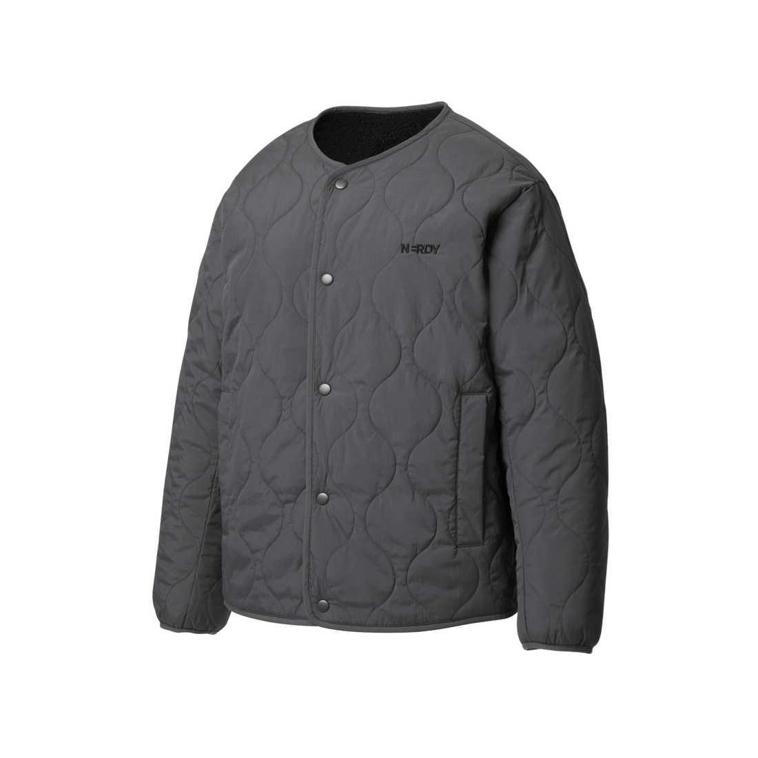 韓國 Nerdy Reversible Collarless Fleece Jacket【NY068】