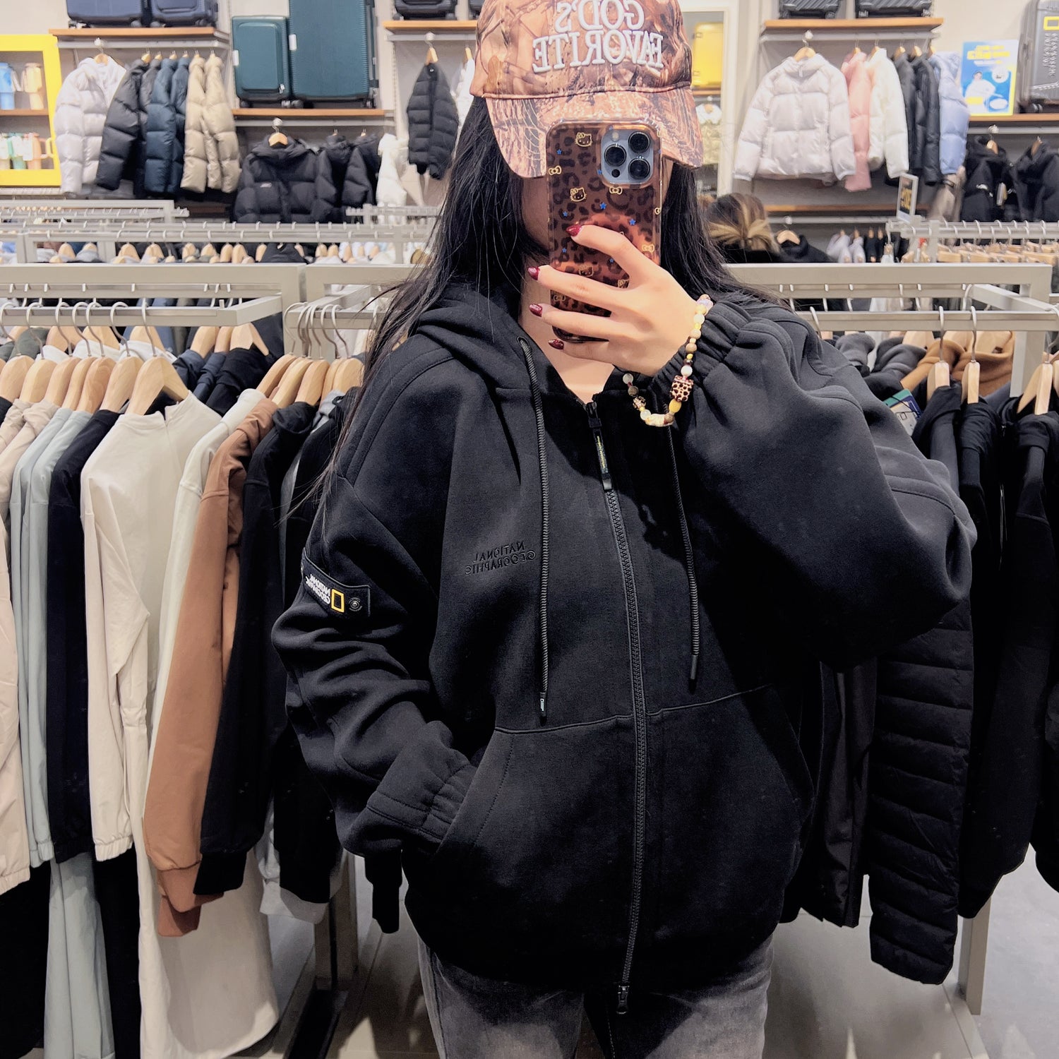 韓國 National Geographic Pita Overfit Hooded Full Zip-Up【NG218】