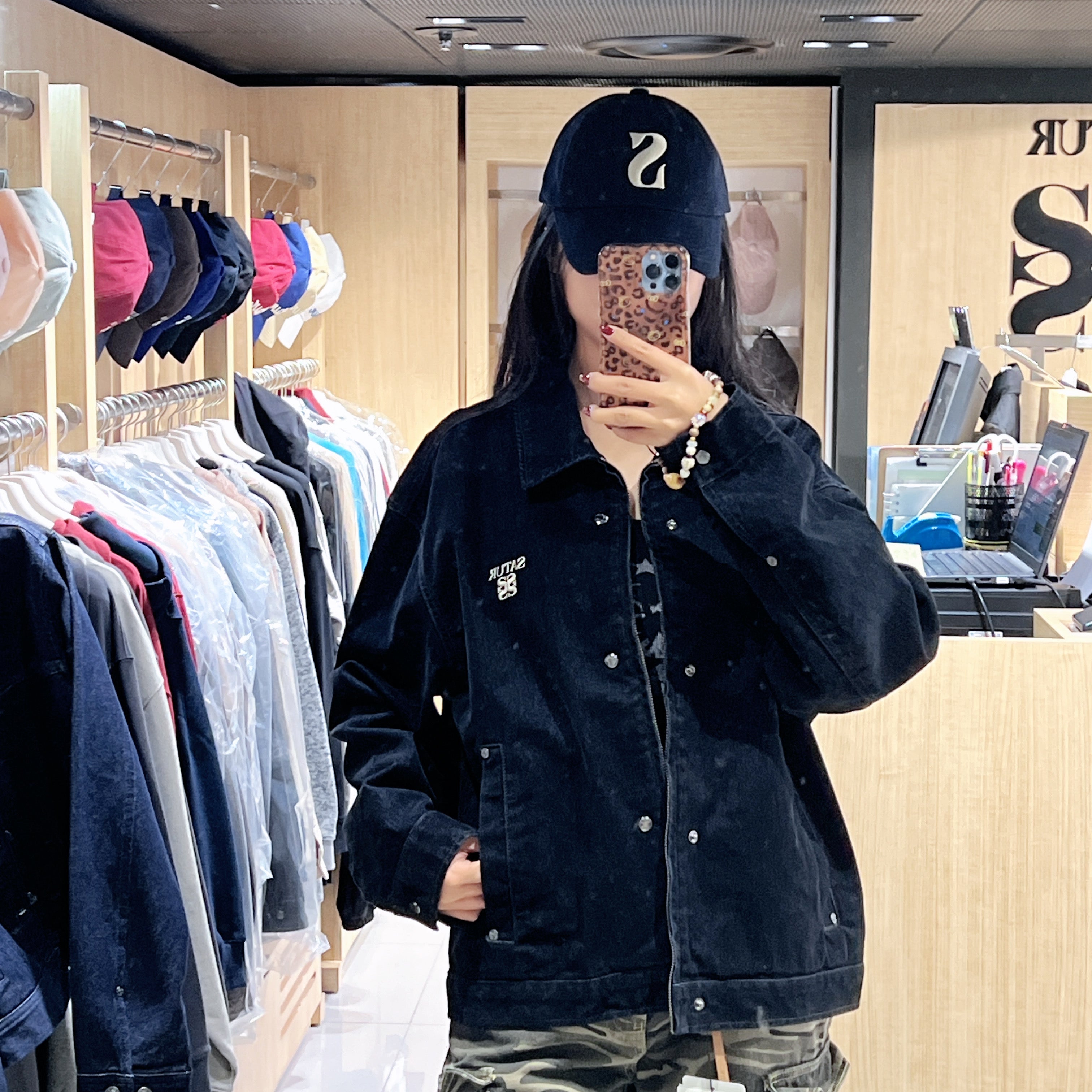 韓國 Satur Theo Velvet Denim Jacket【SR210】