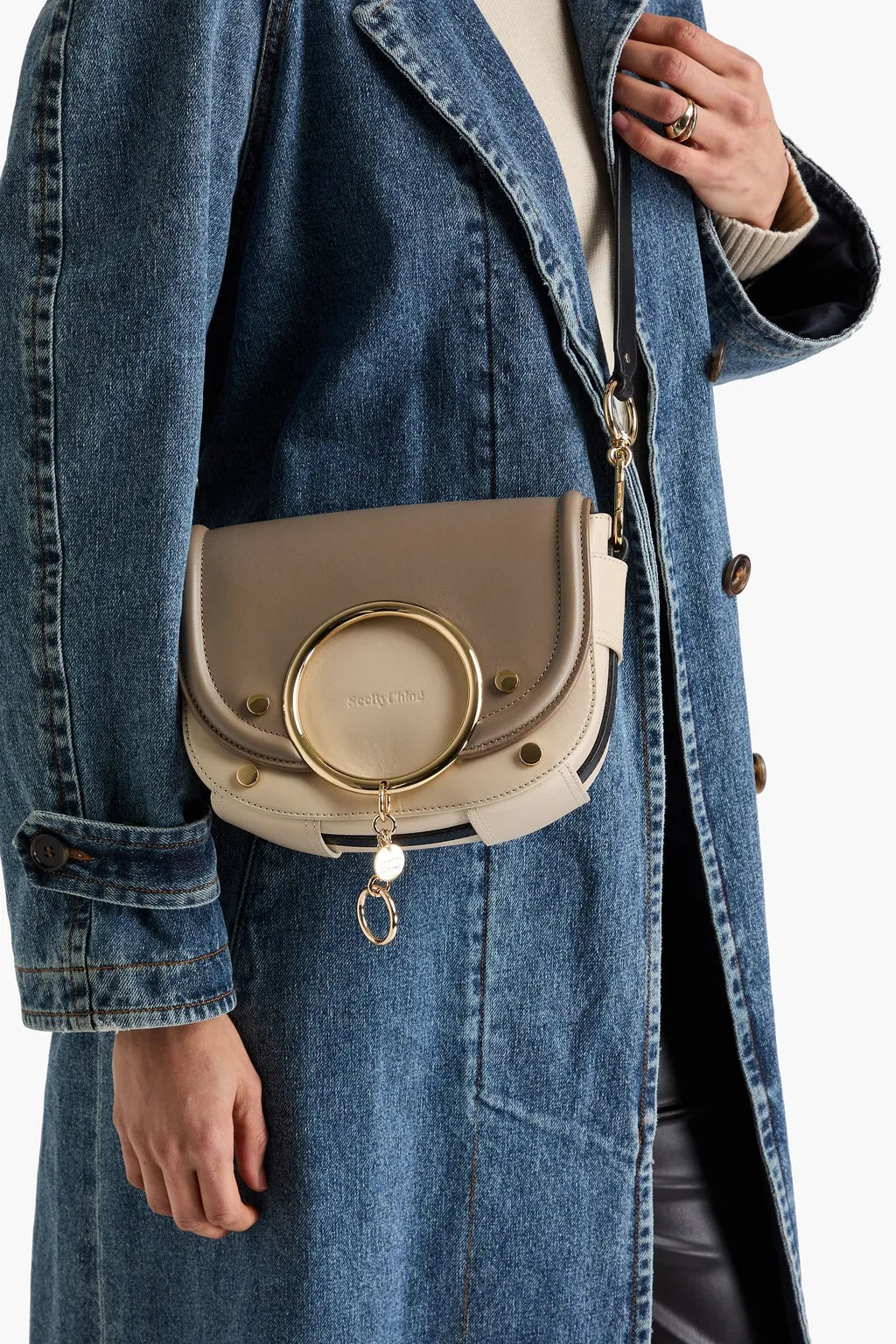 SEE BY CHLOÉ Mara color-block leather cross-body bag