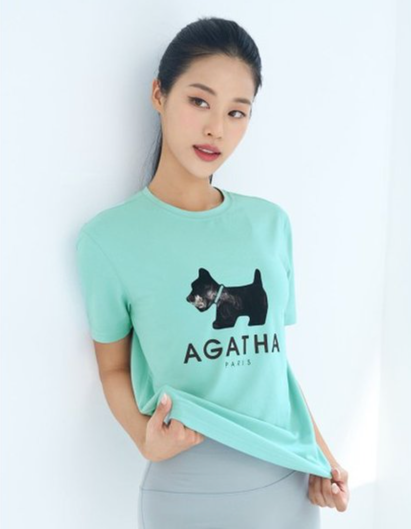 韓國 Agatha Ice Skin Big Scotty T-Shirt【AG022】