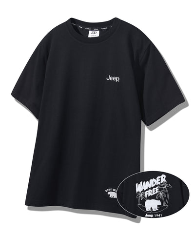 韓國 Jeep Wonderfree Bear Loose Fit T-Shirt【JP041】