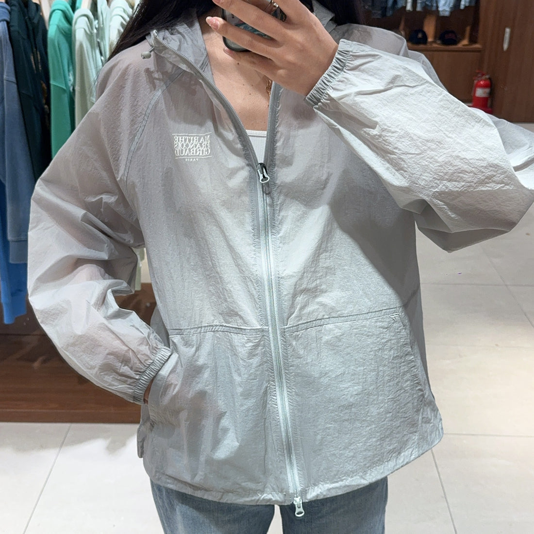 韓國 Marithe Francois Girbaud CLEAR HOODIE WIND BREAKER【MF355】