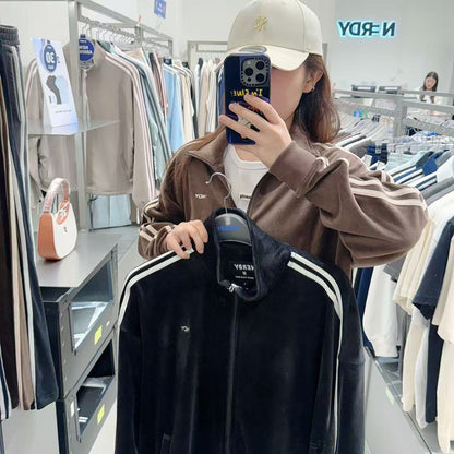 韓國 Nerdy Uni Velour Track Top【NY077】