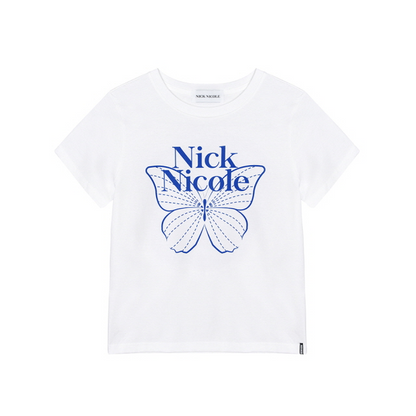 韓國 Nick Nicole BUTTERFLY NICOLE LABEL SLIM TOP (中長款) 【NN140】