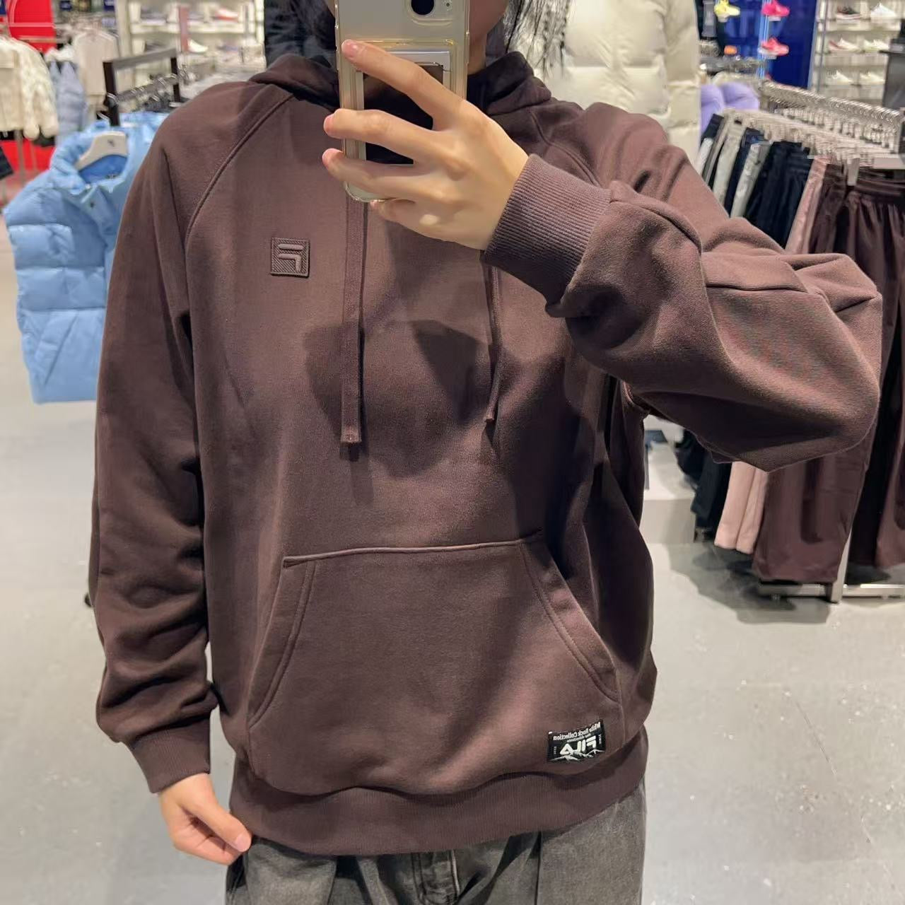 韓國 FILA Unisex White Rock Graphic Hoodie【FA035】