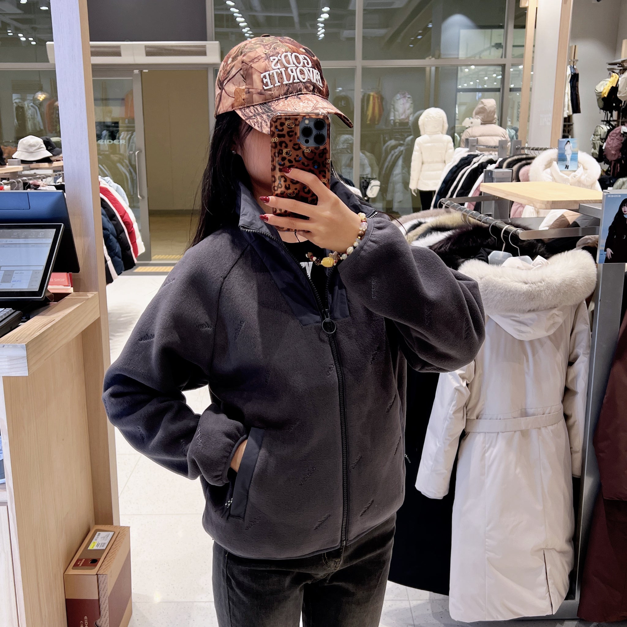 韓國 Eider Women's Oblique Fleece Jacket【ER089】