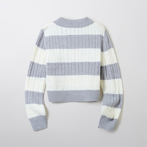 韓國 SPAO Cable Semi-Open Crop Sweater【SP211】