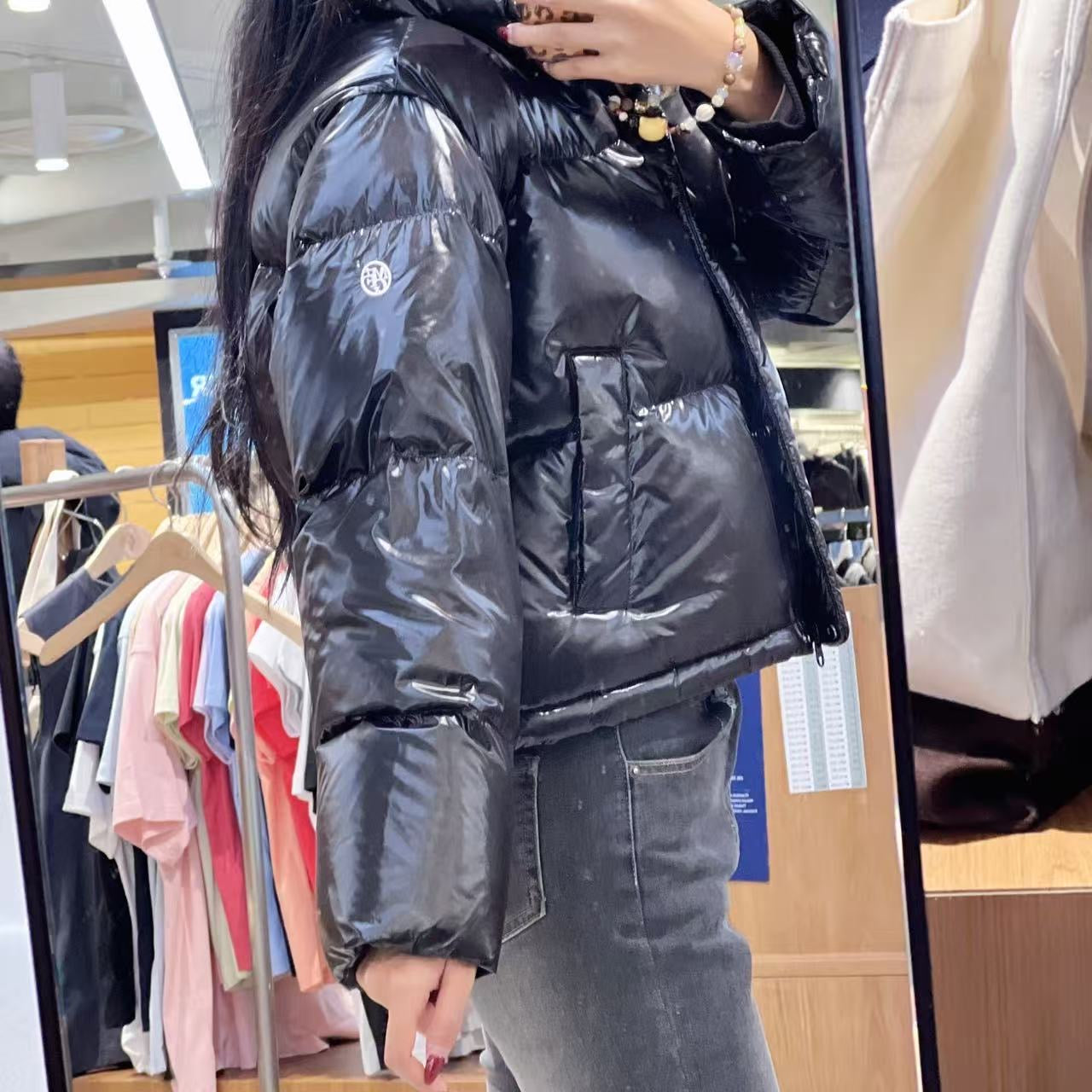 韓國 Marithe Francois Girbaud W Glossy Crop Down Jacket (鴨絨)【MF760】