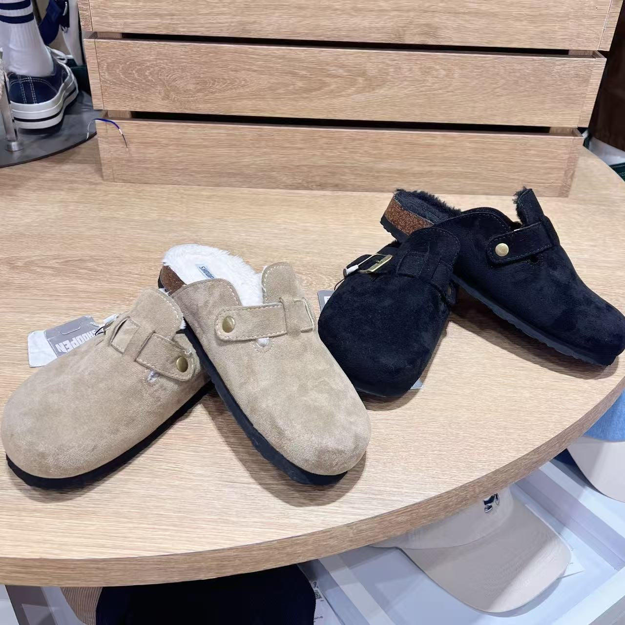 韓國 SPAO Shearling Suede Clogs【SP264】