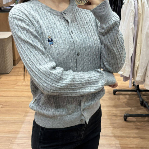 韓國 Who.A.U Steve High Gauge Wool Cable Cardigan【WA039】 - STT Mall HK 靚太網購