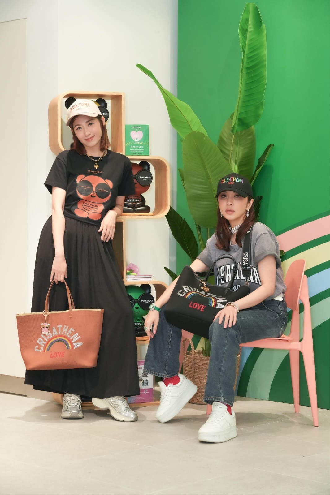 Crisathena Glam RainBow Love Large Tote Bag【SM169】