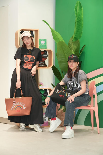 Crisathena Glam RainBow Love Large Tote Bag【SS070】