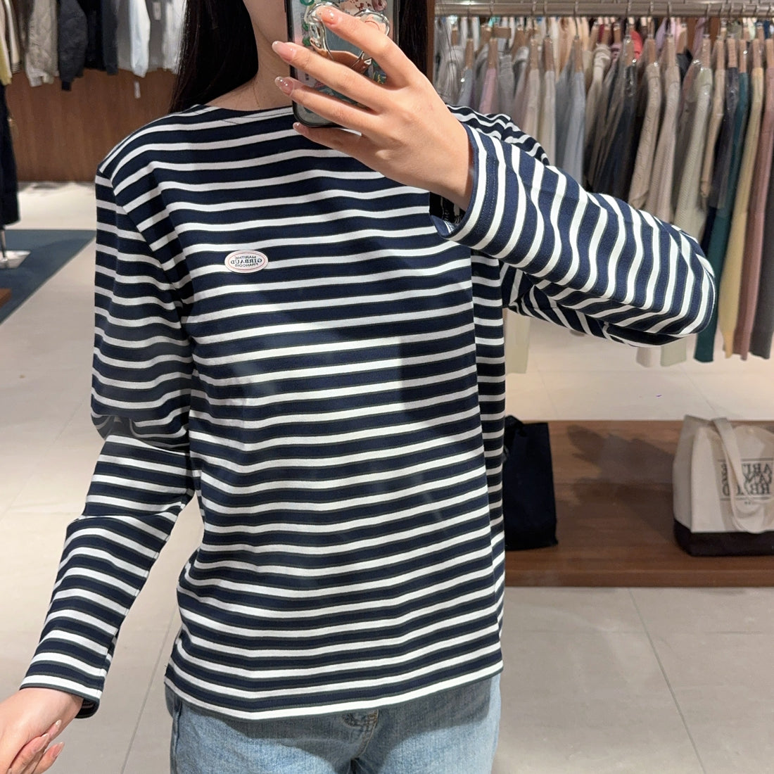 韓國 Marithe Francois Girbaud BORDER STRIPE LONG SLEEVE【MF388】