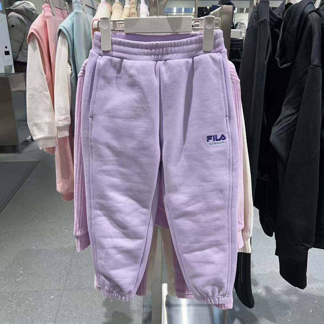 韓國 FILA Kids Fleece Half-zip Pants【FA079】