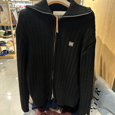 韓國 Satur Faro Boucle Knit Zip-up【SR048】