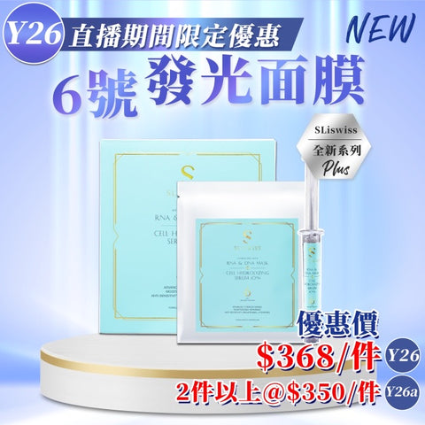 Sliswiss #6白藜蘆醇發光面膜 送BB肌水光肌x5【SS700】