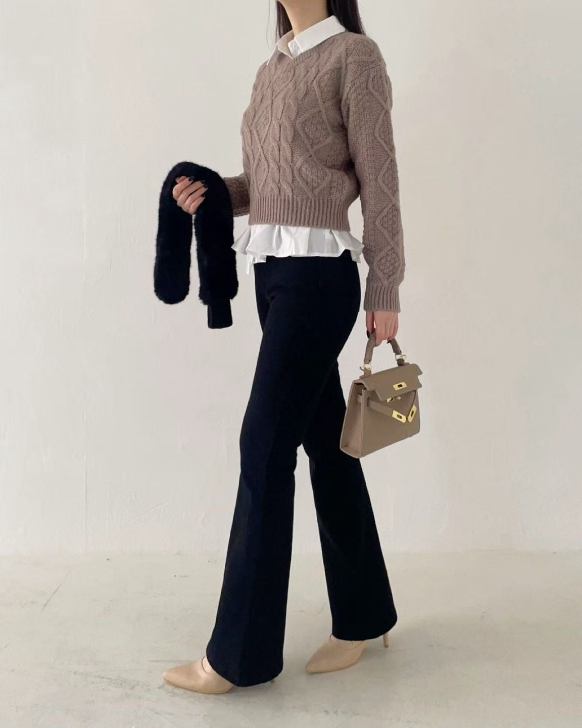 韓國 HowLuk 牛仔褲 刷薄毛  (冬季款)【H2562】