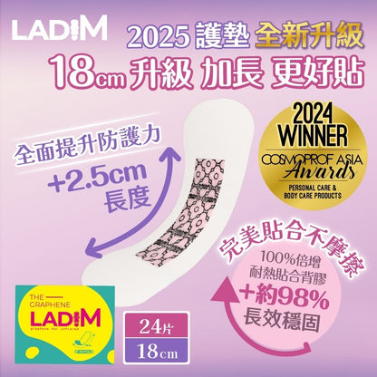 韓國 LadiM 遠紅外線石墨烯抑菌衞生棉 (一套三盒)【KX170】