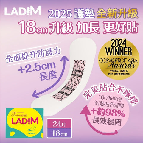 韓國 LadiM 遠紅外線石墨烯抑菌衞生棉 (一套三盒)【KX170】