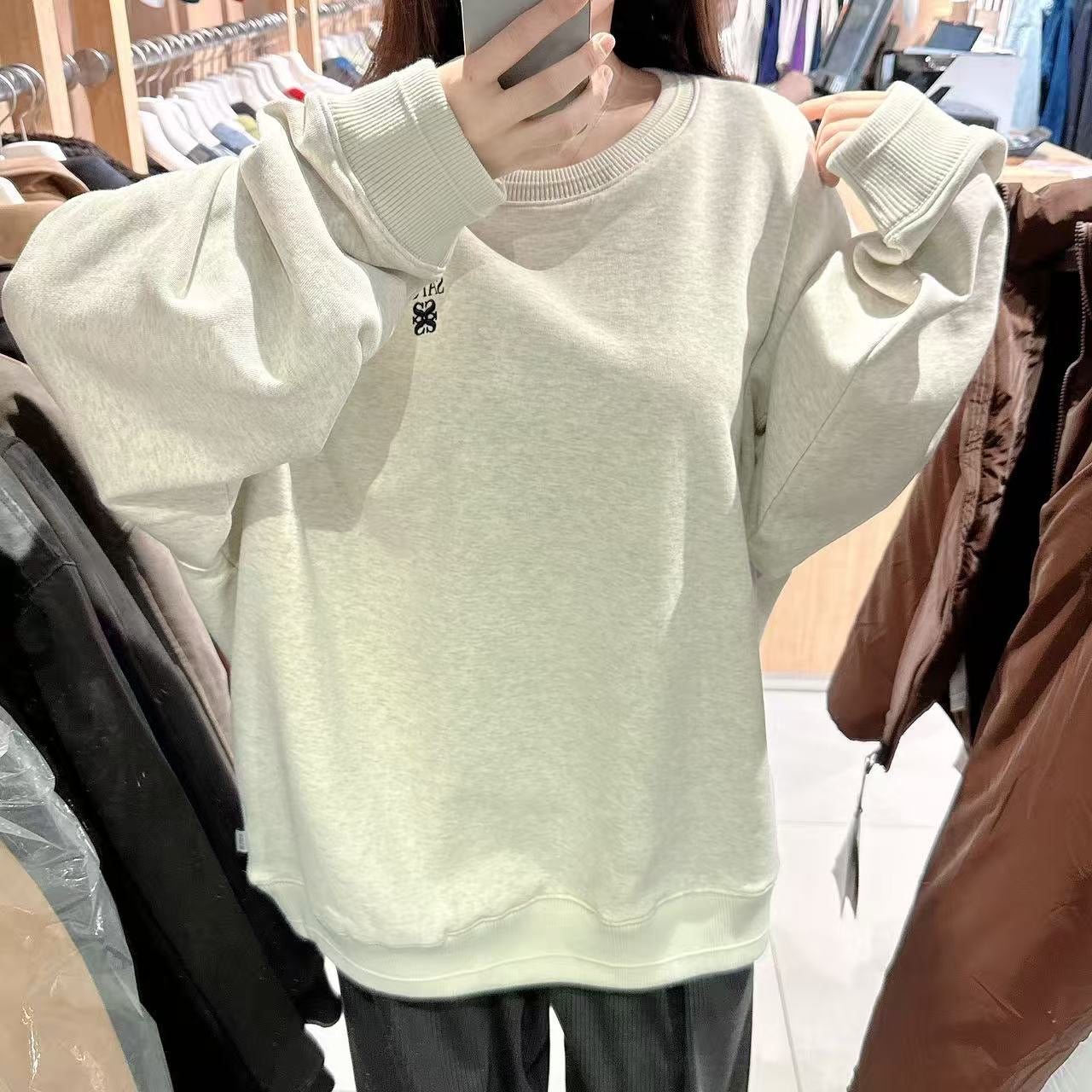 韓國 Satur Lauren Small Logo Basic Sweatshirt【SR278】