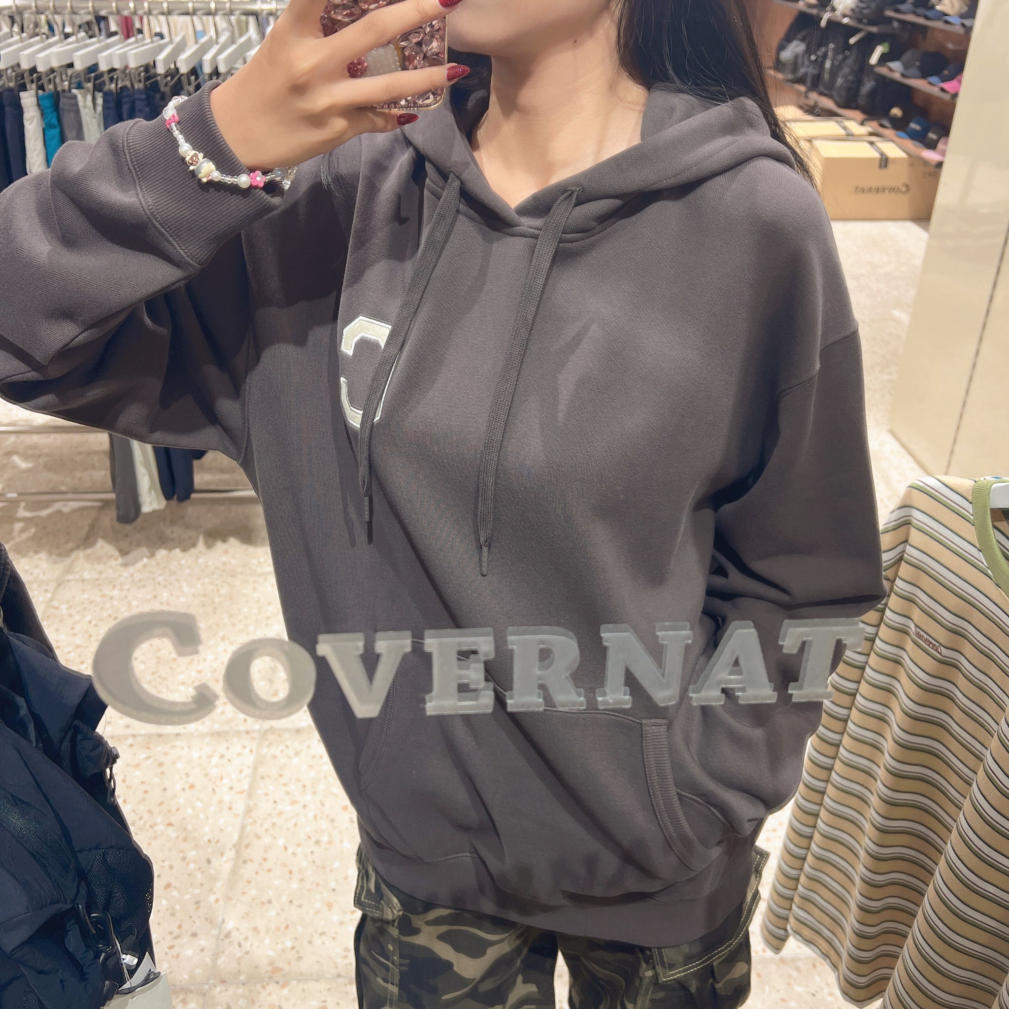 韓國 Covernat C Logo Hoodie【CO040】