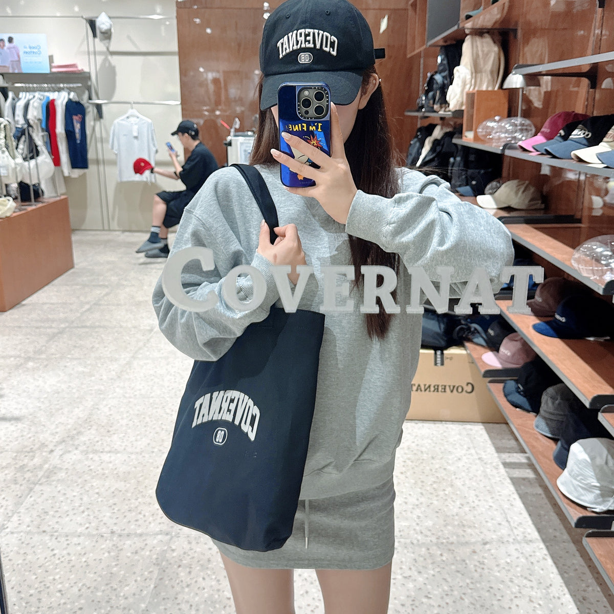 韓國 Covernat C Logo Canvas Bag【CO090】