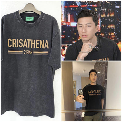CrisathenaParis Stone Washed T Shirt 【YS144】