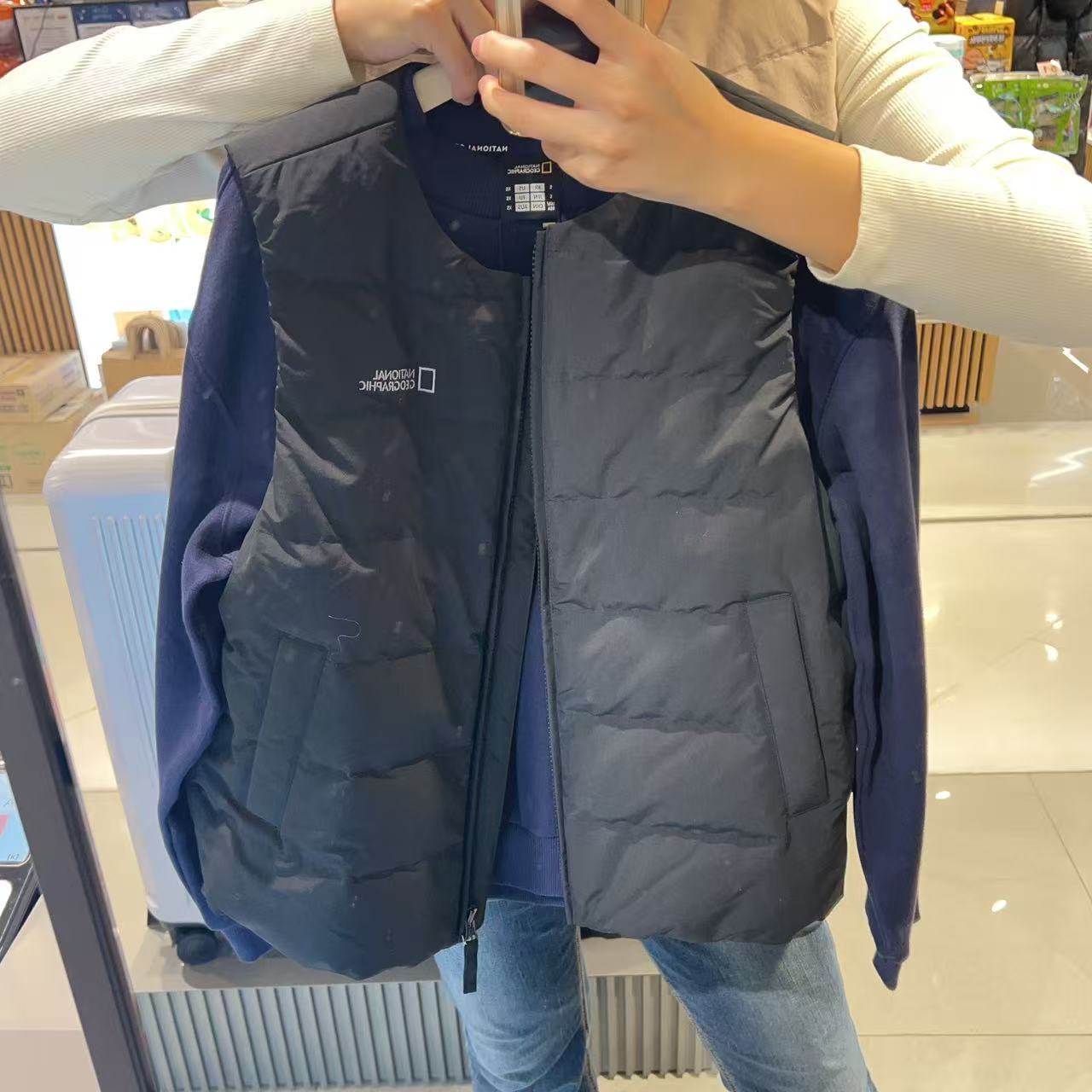 韓國 National Geographic 女裝 HERON 輕量 羽絨背心 (鵝絨)【NG013】