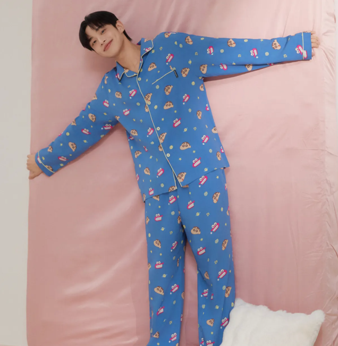 韓國 SPAO Crayon Shin-chan Long-Sleeved Pajamas【SP222】