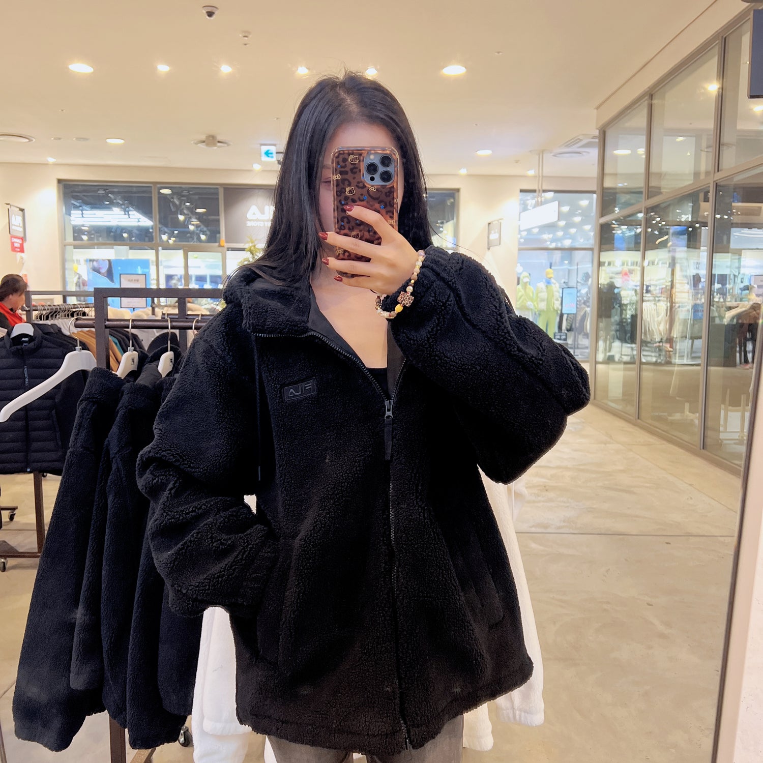 韓國 FILA Unisex Essential Boa Hooded Jacket【FA120】