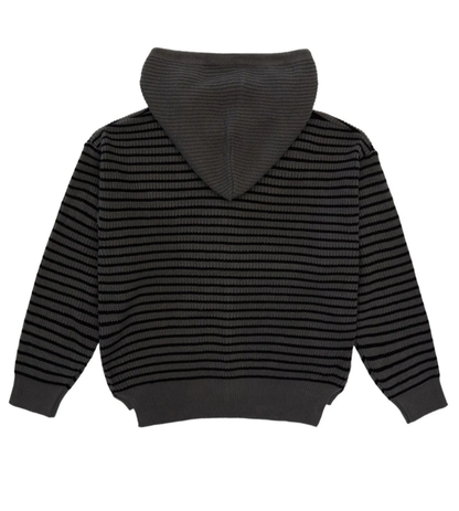 韓國 Mucent Mei Stripe Hand-Warmer Knit Zip-Up【MU186】