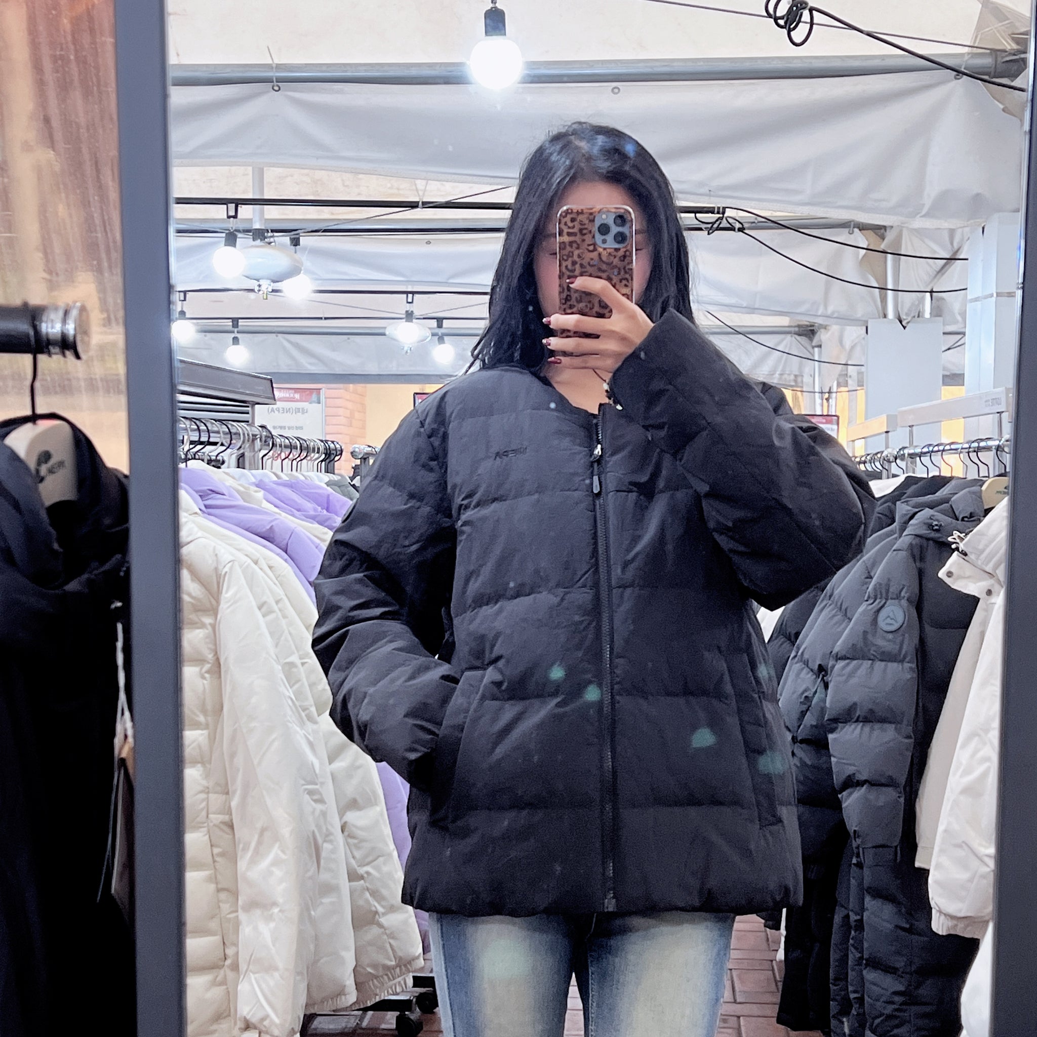 韓國 NEPA Unisex Lightweight and Warm Taslan Necklace Down Jacket (鴨絨)【NA008】