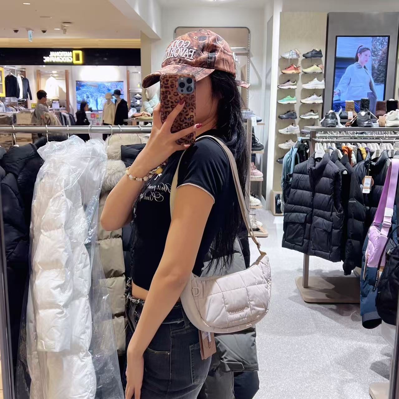 韓國 Discovery Moonriver Quilted Crossbody Bag S【DY105】