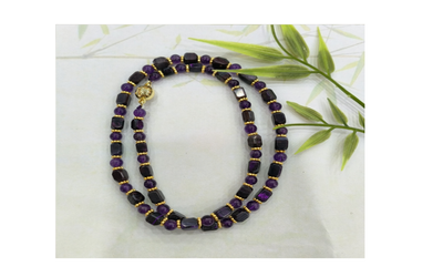 絲絨鑽切紫水晶項鍊【SE868】