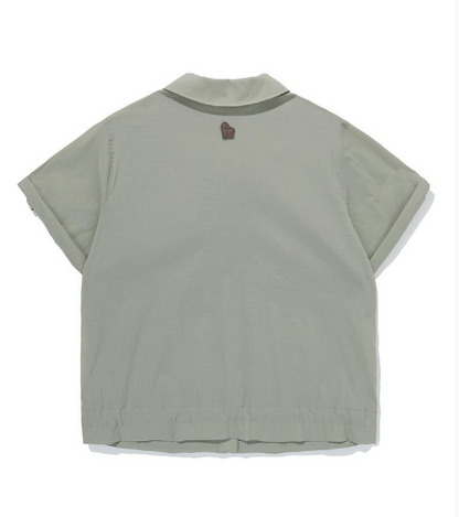 韓國 BBC String Short Sleeve Shirt【BC082】