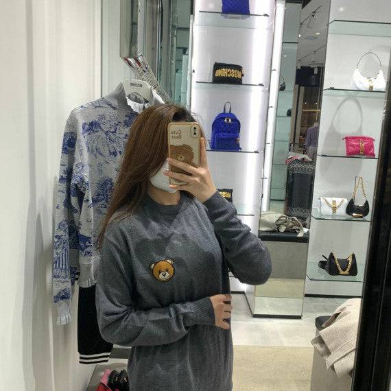 Moschino 熊仔頭 Sweater (灰色) - STT Mall HK 靚太網購