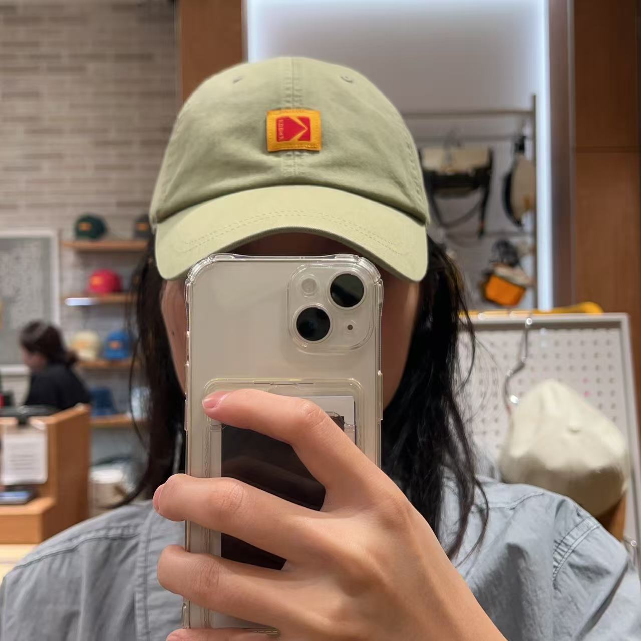 韓國 Kodak Relaxed Fit Square Logo Ball Cap【KK030】