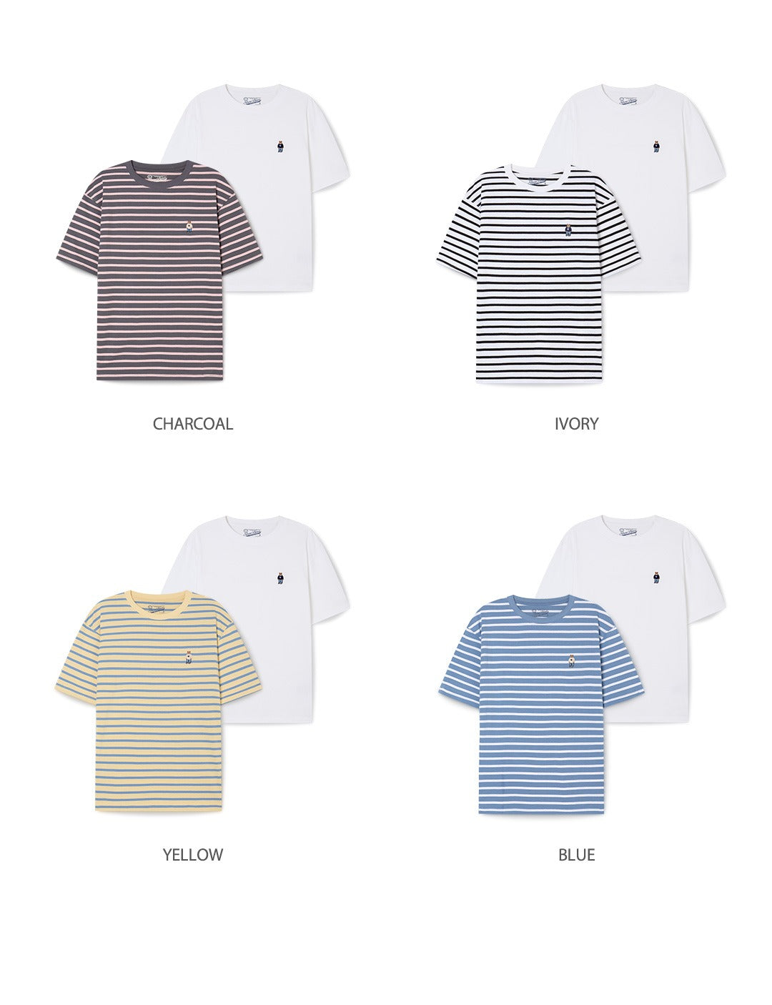 韓國 WhoAU Steve Stripe T-shirt 2PACK【WA253】