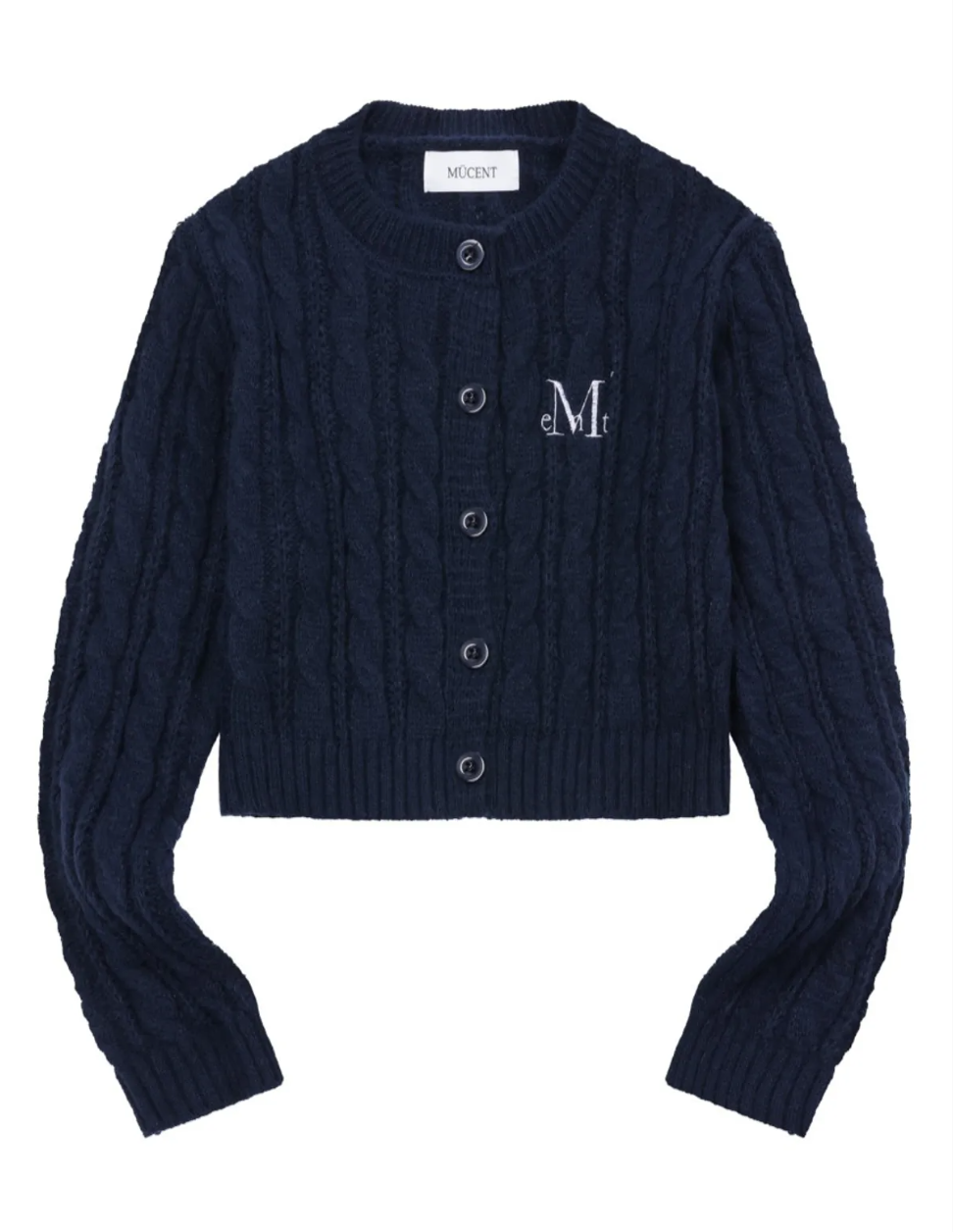 韓國 Mucent Vester Crop R-Neck Knit Cardigan【MU185】