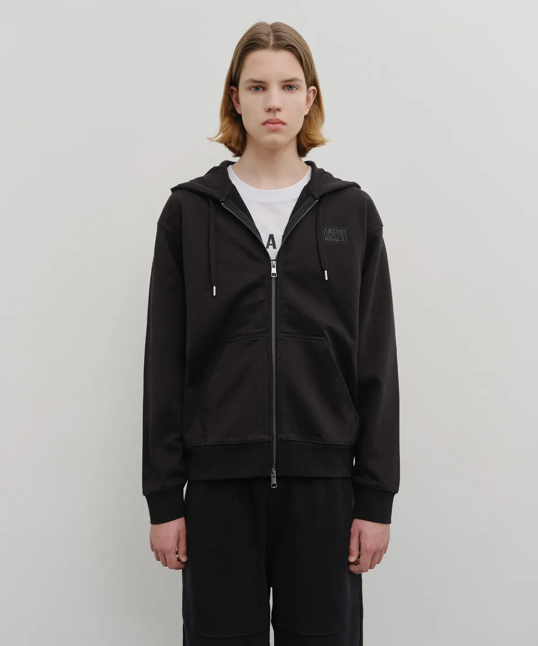 韓國 Marithe Francois Girbaud Classic Logo Hoodie Zipup【MF648】