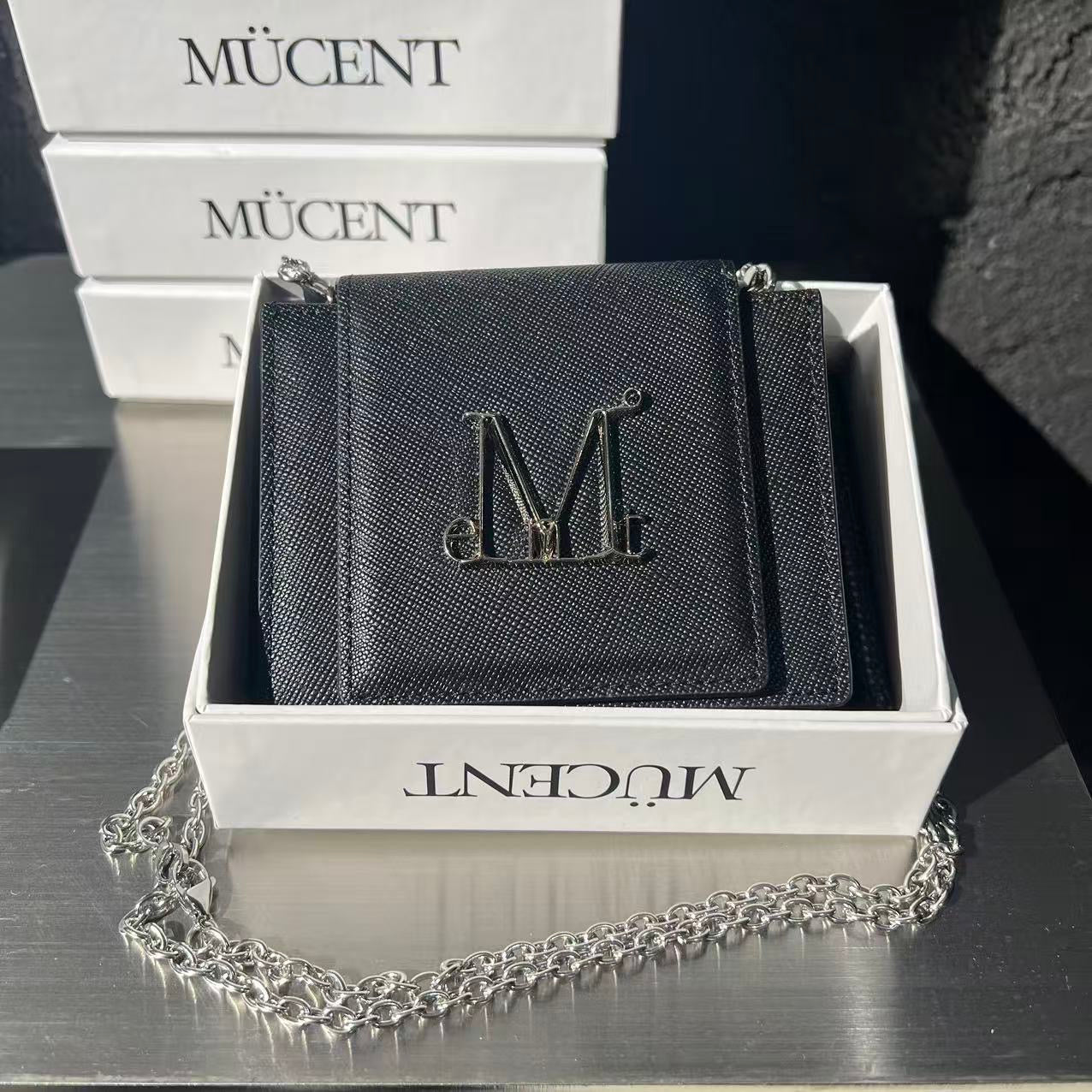韓國 Mucent Main Symbol Metal Logo 3-Way Chain Mini Cross Bag 【MU111】
