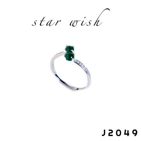 Star Wish S925銀 翡翠戒指 J2049【SS528】