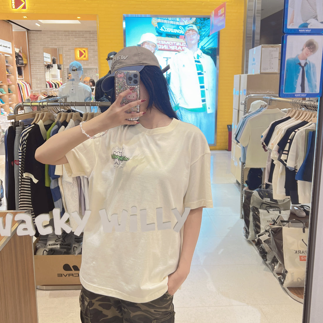 韓國 Wacky Willy Cartoon Printed Fashion Casual Short Sleeves T-Shirt【WW231】
