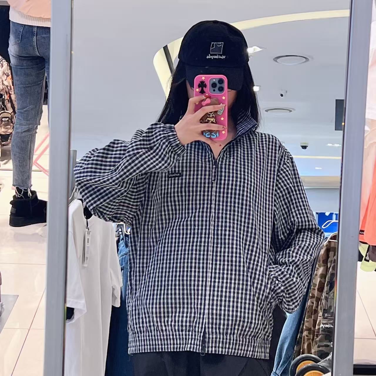 韓國 Mark Gonzales Checked Blue Jacket【MG262】