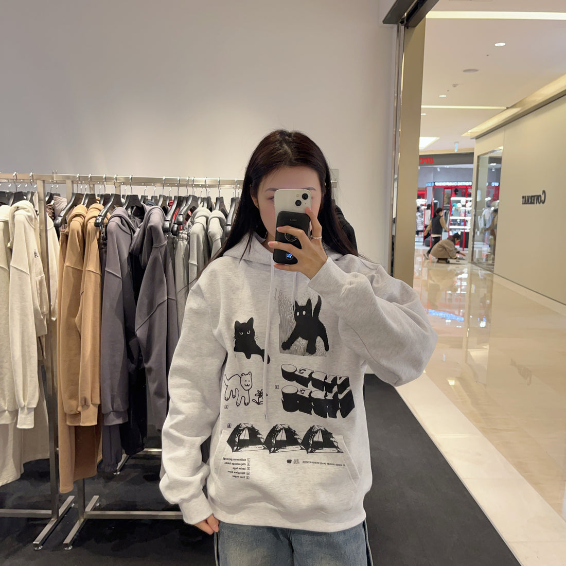 韓國 Video Jockey IBEUMYEON BARO HIPSTER HOODIE（加絨款）【VJ005】 - STT Mall HK 靚太網購