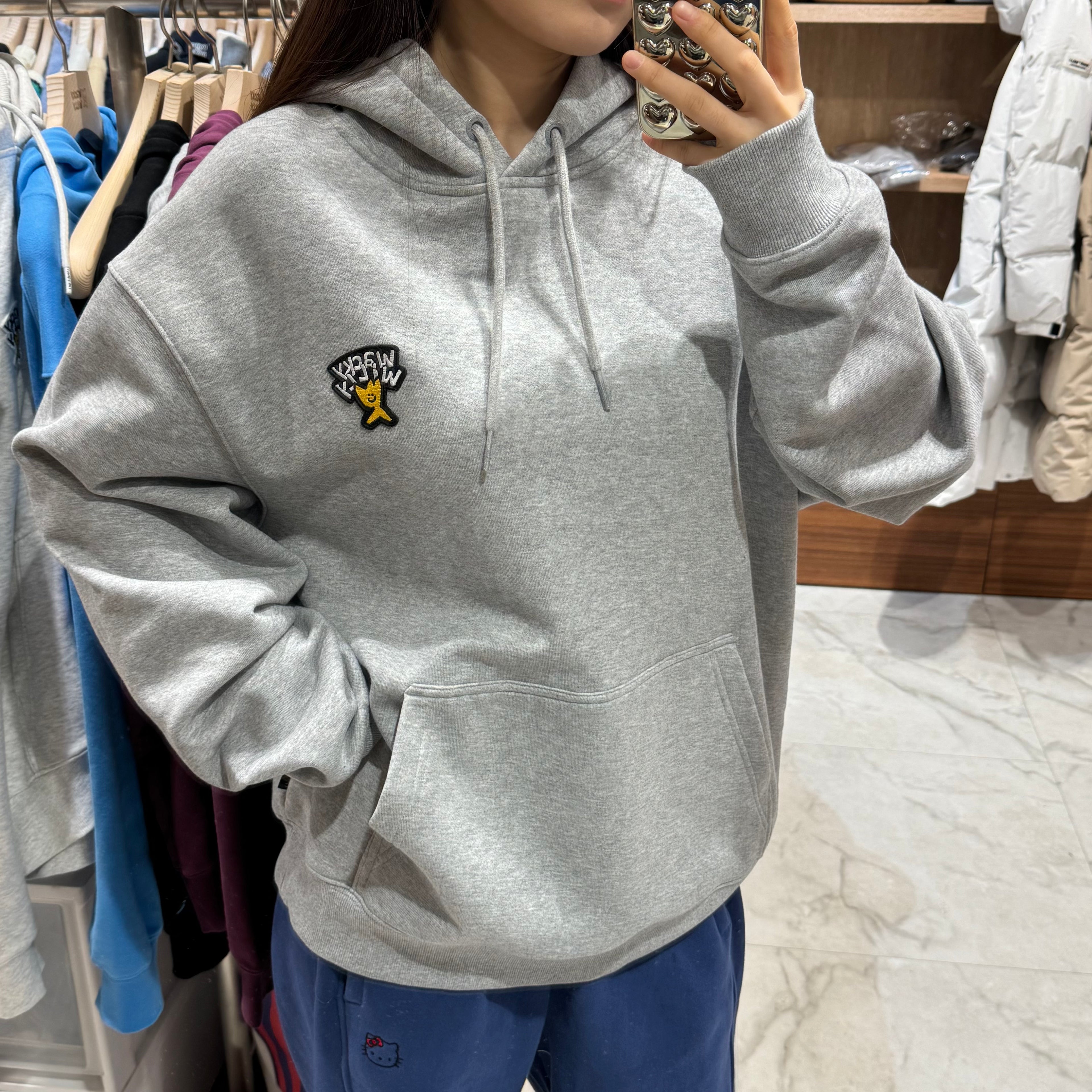 韓國 Wacky Willy Basic Logo Wappen Hoodie【WW056】 - STT Mall HK 靚太網購