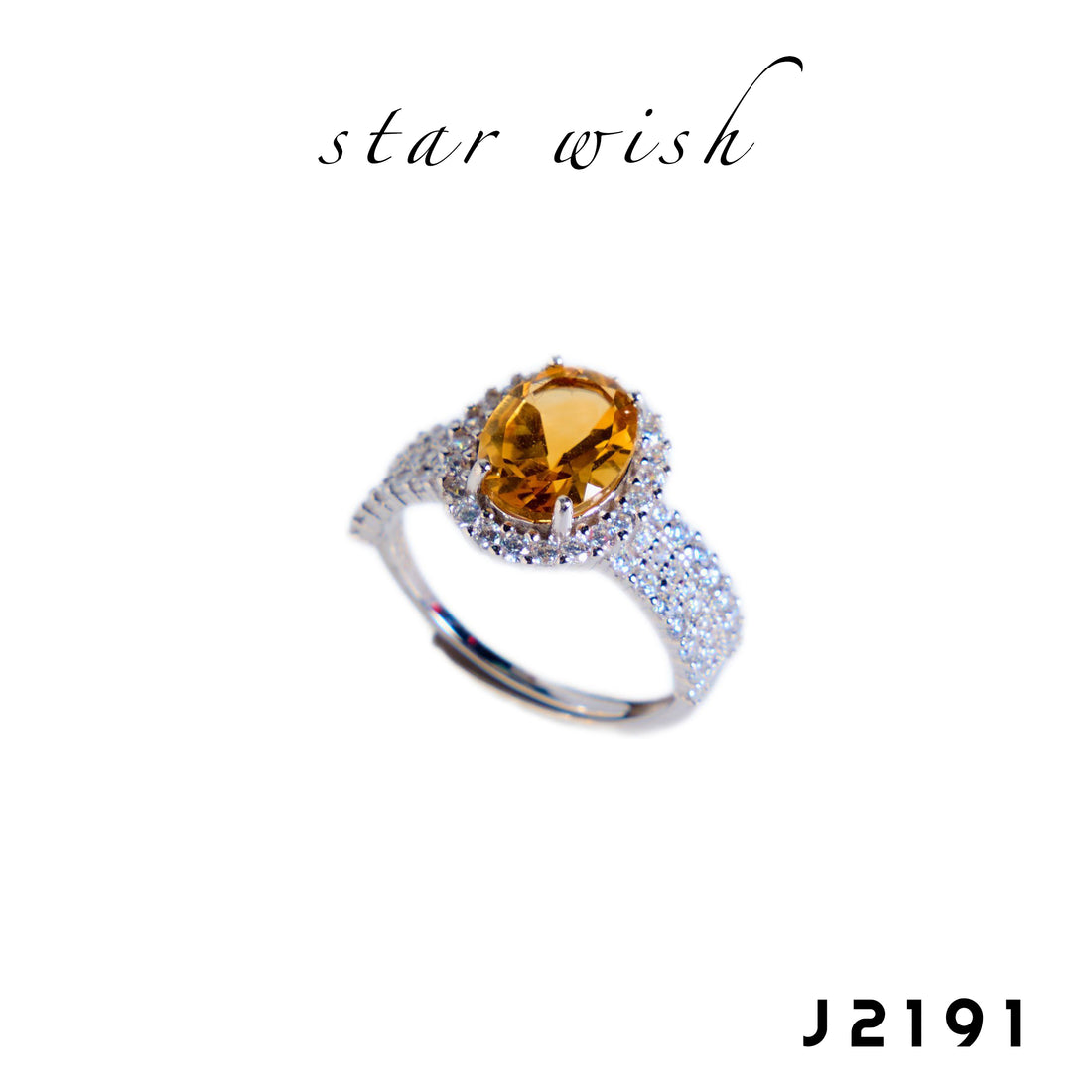 Star Wish S925銀 黃水晶戒指 J2191【SS501】